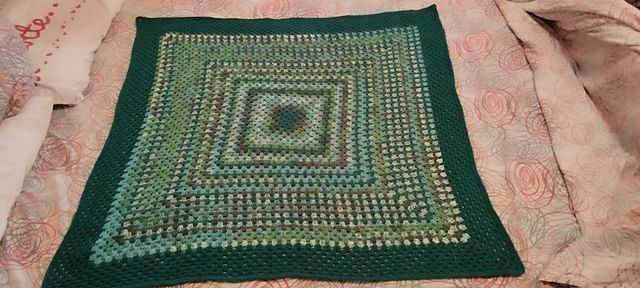 coperta all uncinetto punto granny + regalo