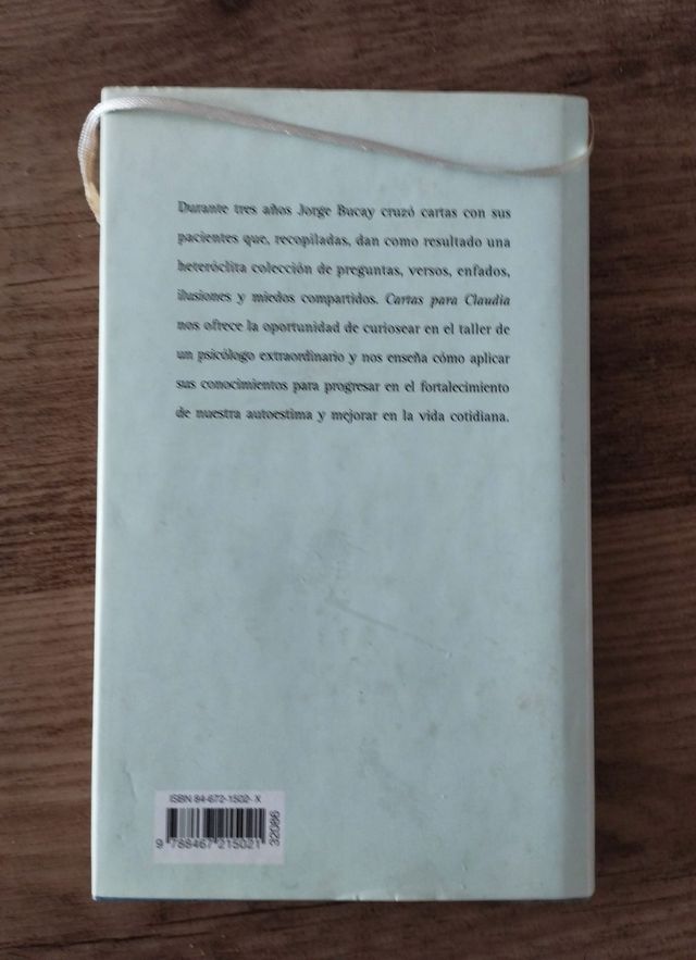 Libro: Cartas para Claudia. Jorge Bucay