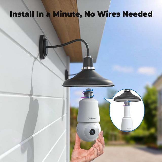 Cámara de Bombilla Vigilancia 2K WiFi NUEVA
