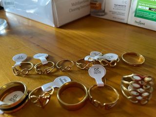 anillos dorados acero inoxidable 