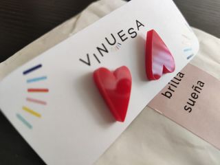 Pendientes corazón rojo ❤️ Vinuesa