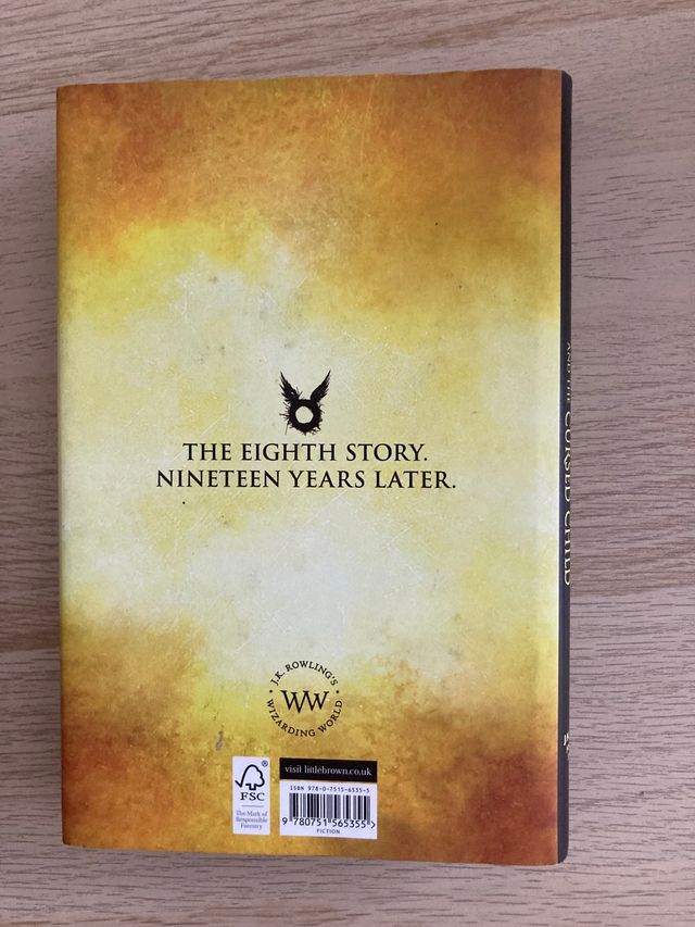 Libro de Harry Potter and the cursed child