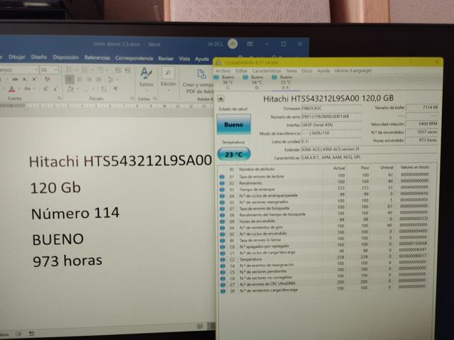 Varios disco duro Hitachi 120gb
