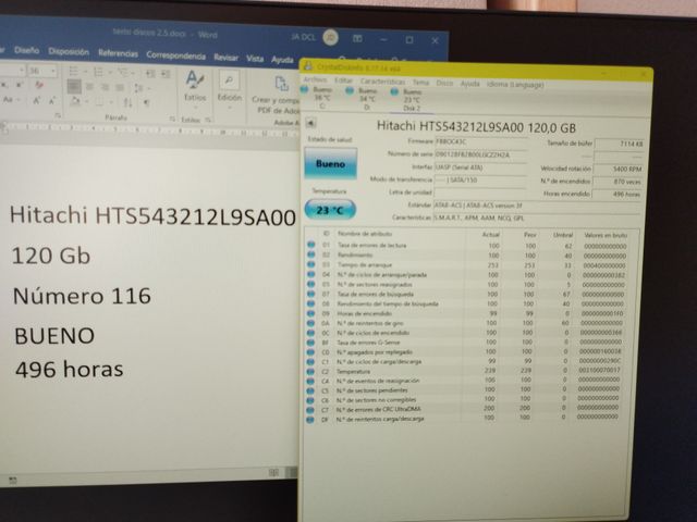 Varios disco duro Hitachi 120gb