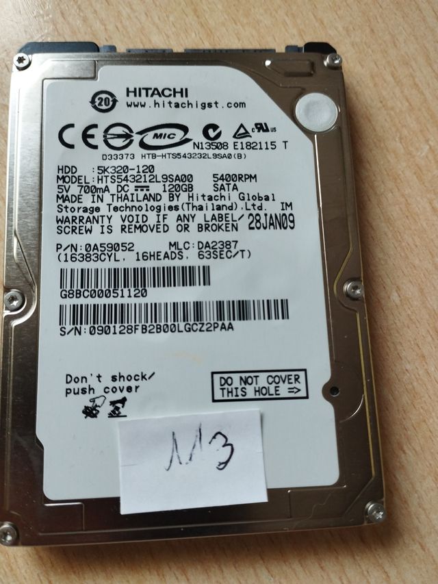 Varios disco duro Hitachi 120gb