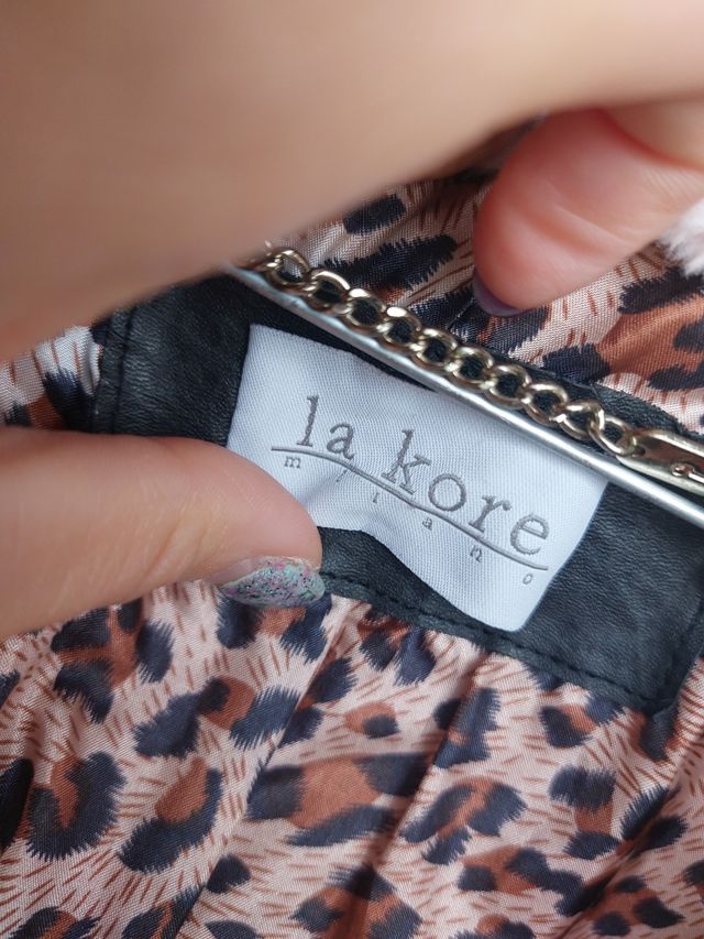 Eco pelliccia rosa cipria, tg 40