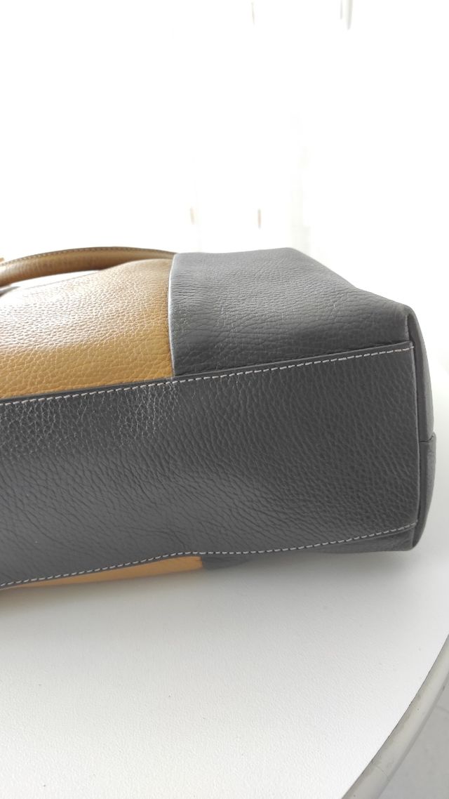 Bolso señora combinado negro y avellana