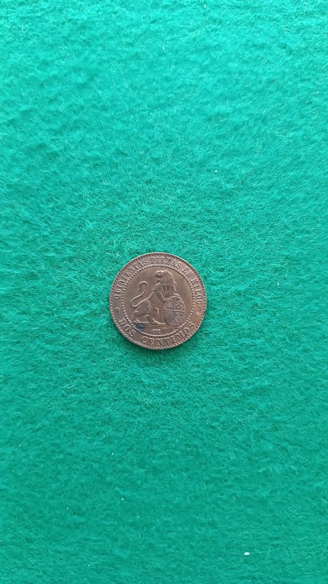 2 céntimos 1870 SC Gobierno Provisional n2