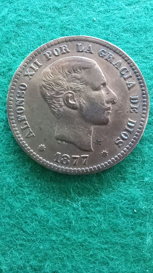 5 centesimi 1877 SC - Alfonso XII