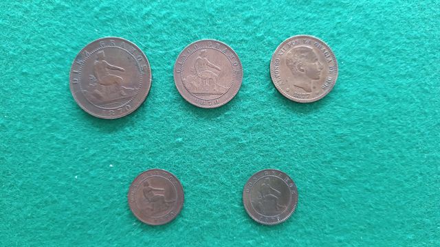 5 centesimi 1877 SC - Alfonso XII