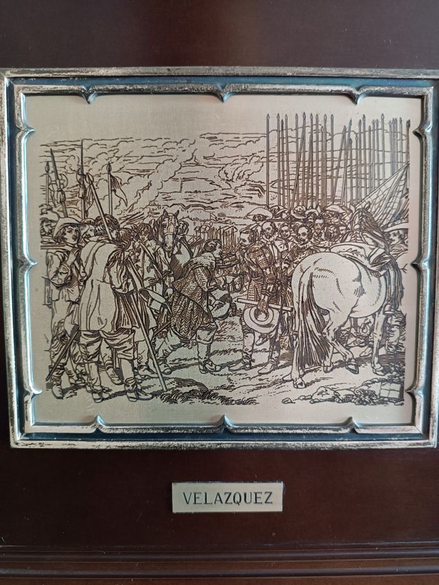Cuadro de Velázquez de hierro grabado
