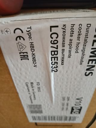 CAMPANA EXTRACTORA SIEMENS  RECOGIDA EN SAN JAVIER