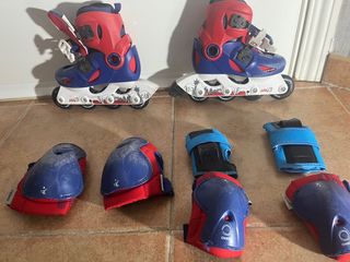 Patines niñ@ talla 28-30 con bolsa y protecciones