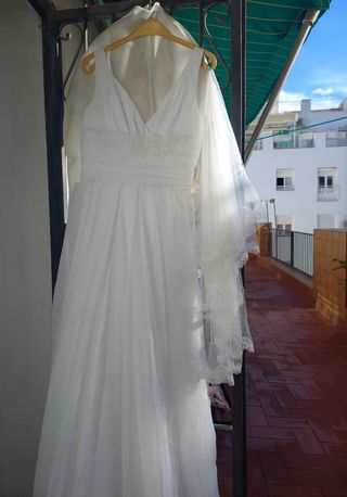Vestido de novia + velo de novia