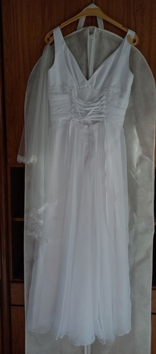 Vestido de novia + velo de novia