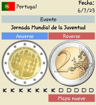 Moneda conmemorativa de 2 euros Portugal 2023