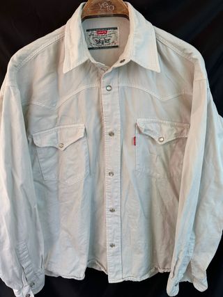 Camisa VINTAGE vaquera LEVIS talla S MUY GRANDE 
