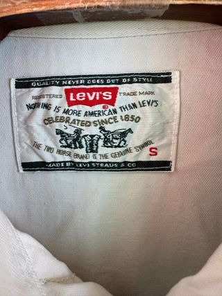 Camisa VINTAGE vaquera LEVIS talla S MUY GRANDE 