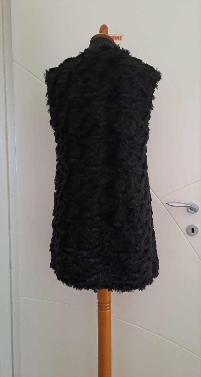 Gilet ecopelliccia nero
