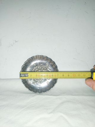 Antiguo plato platito plata bandeja baratija PLAME