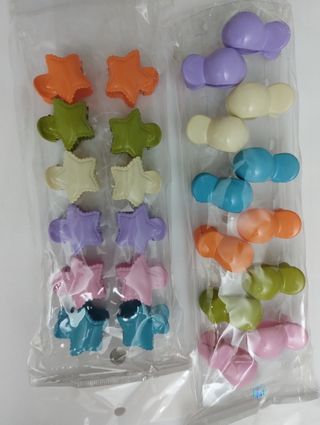 Lotto di 5 pacchetti di mollettine per bimba