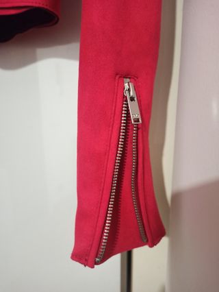 Chaqueta cuero sintético mujer 