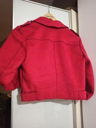 Chaqueta cuero sintético mujer 