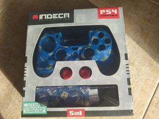 Carcasa para mando PS4 con dibujos retro