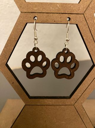 Orecchini pendenti orma di gatto o cane
