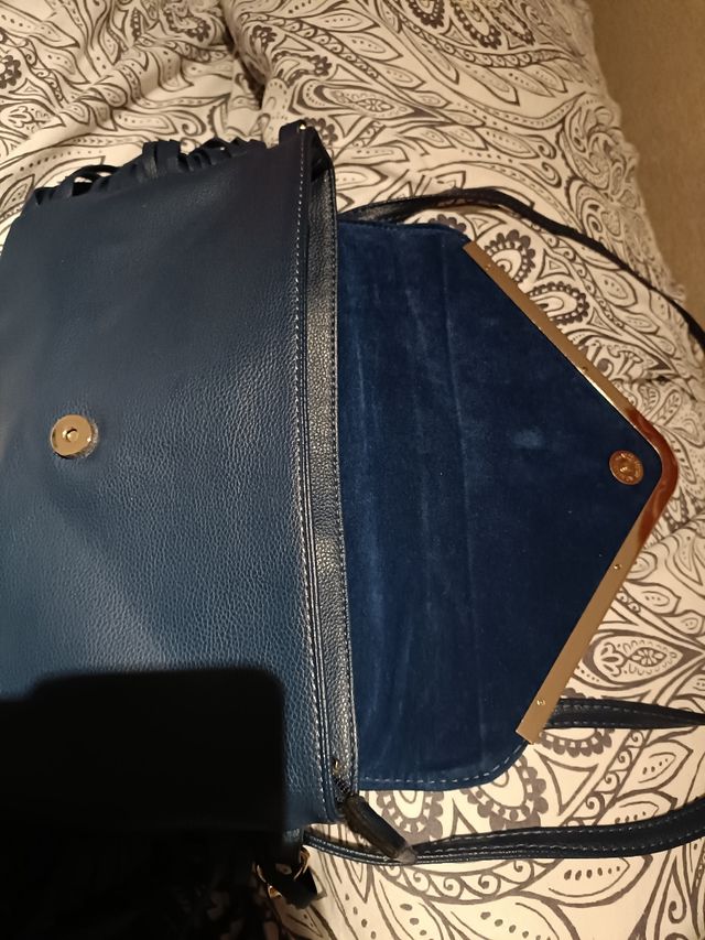 Bolso azul de fiesta