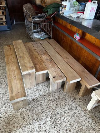 banco pino madera maciza