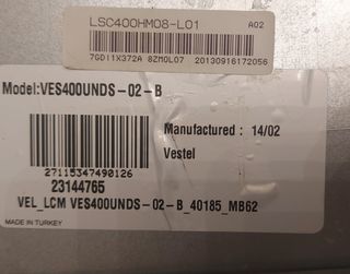 T-CON TV Philips 40PFL3008h/12