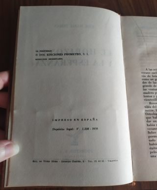 Libro, El Horizonte y La Esperanza (Premio Blasco