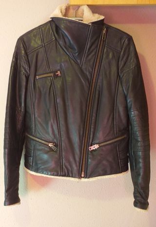 Mango chaqueta piel t.M