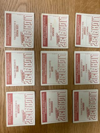 LOTE CROMOS LIGA ESTE 91-92