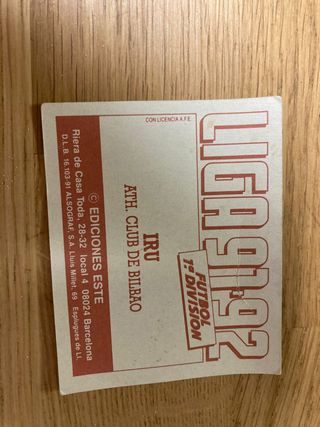 LOTE CROMOS LIGA ESTE 91-92