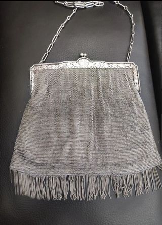 BOLSO PLATA NOVIA AÑOS 20