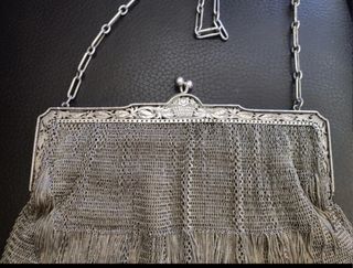 BOLSO PLATA NOVIA AÑOS 20