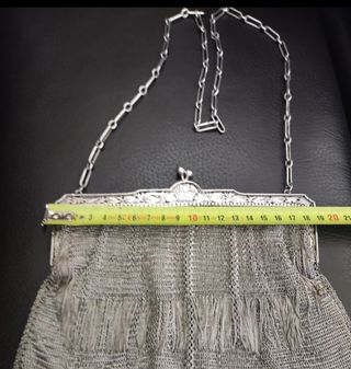 BOLSO PLATA NOVIA AÑOS 20