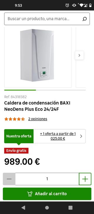 Caldera Calentador Termo Agua Caliente Sanitaria