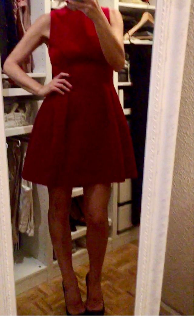 Vestido de terciopelo rojo Navidad