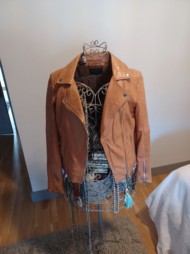 Capucha Chaqueta Punto Negra Mujer Stradivarius Cuero Cazadora