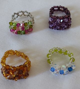 Anillos de cristal colores. N57