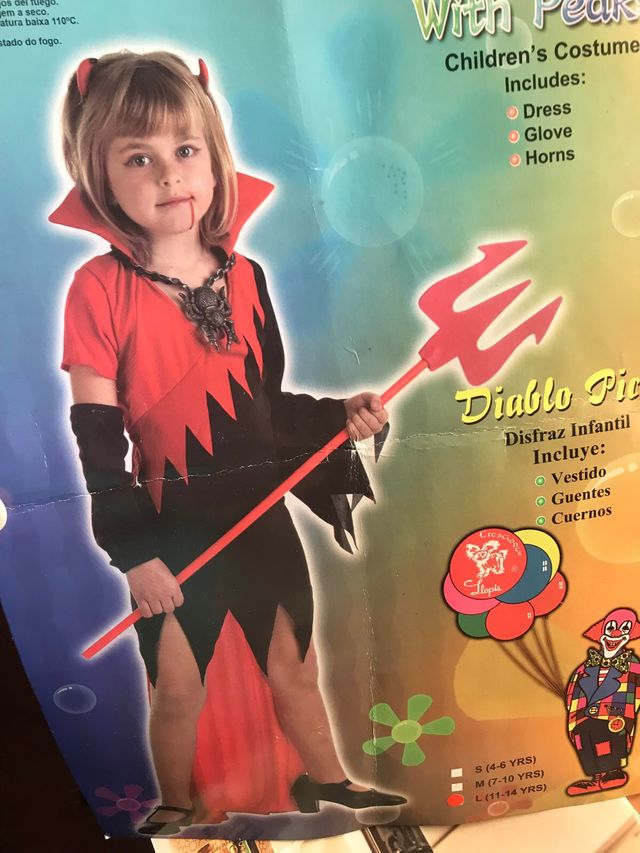 DISFRAZ DIABLA NIÑA HALOWEEN