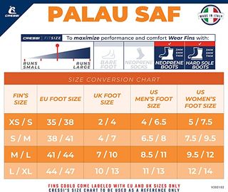 Aletas de buceo Cressi - Talla 38-41 S-M