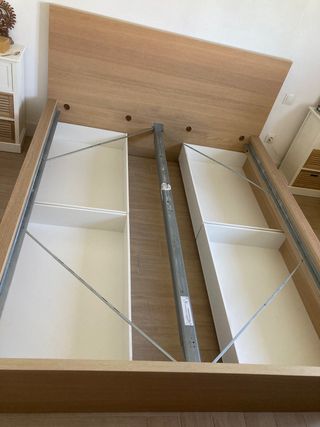 cama con cajones y somier 160 Malm Ikea Roble