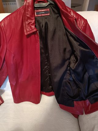 Chaqueta mujer bovino rojo