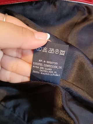 Chaqueta mujer bovino rojo