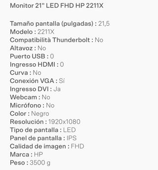 Pantalla HP