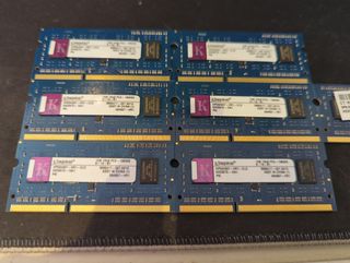 Lote memorias DDR2 SODIMM 1GB Kingston 